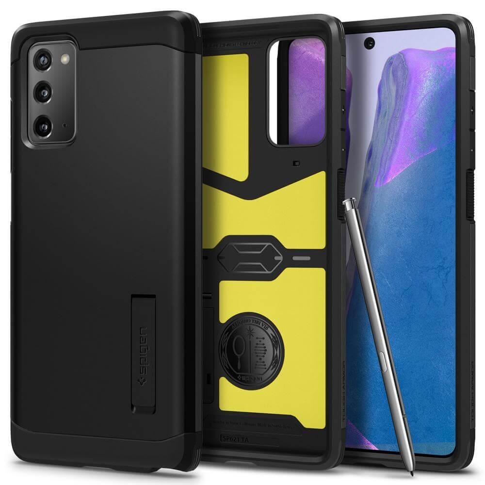 Хибриден кейс с най-висока степен на защита за Samsung Galaxy Note 20 - Spigen Tough Armor Case (черен) | JAR Computers Хибриден кейс с най-висока степен на защита за Samsung Galaxy Note 20 - Spigen Tough Armor Case (черен)