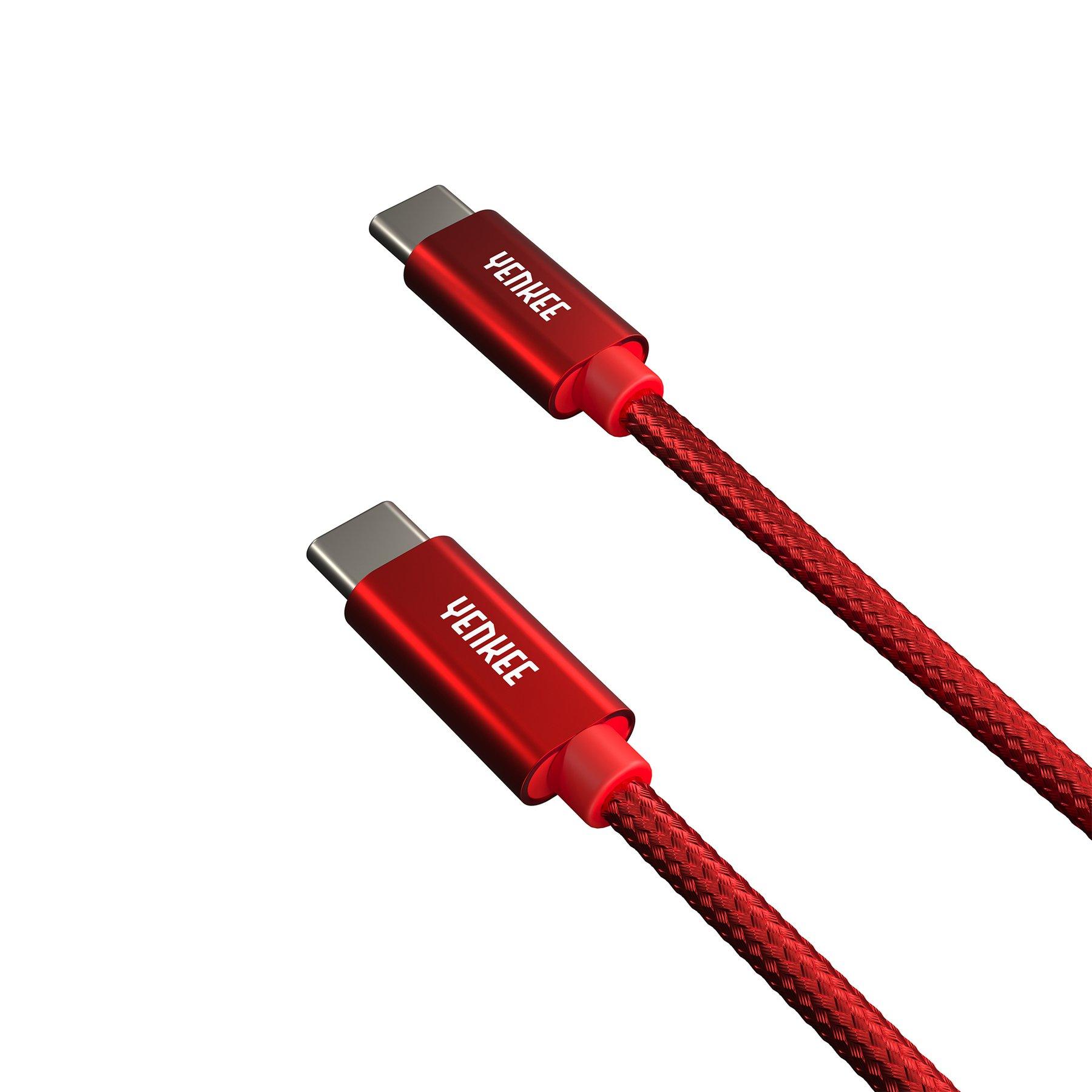 Кабел Yenkee USB Type-C към USB Type-C, 1 m, червен | JAR Computers Кабел Yenkee USB Type-C към USB Type-C, 1 m, червен