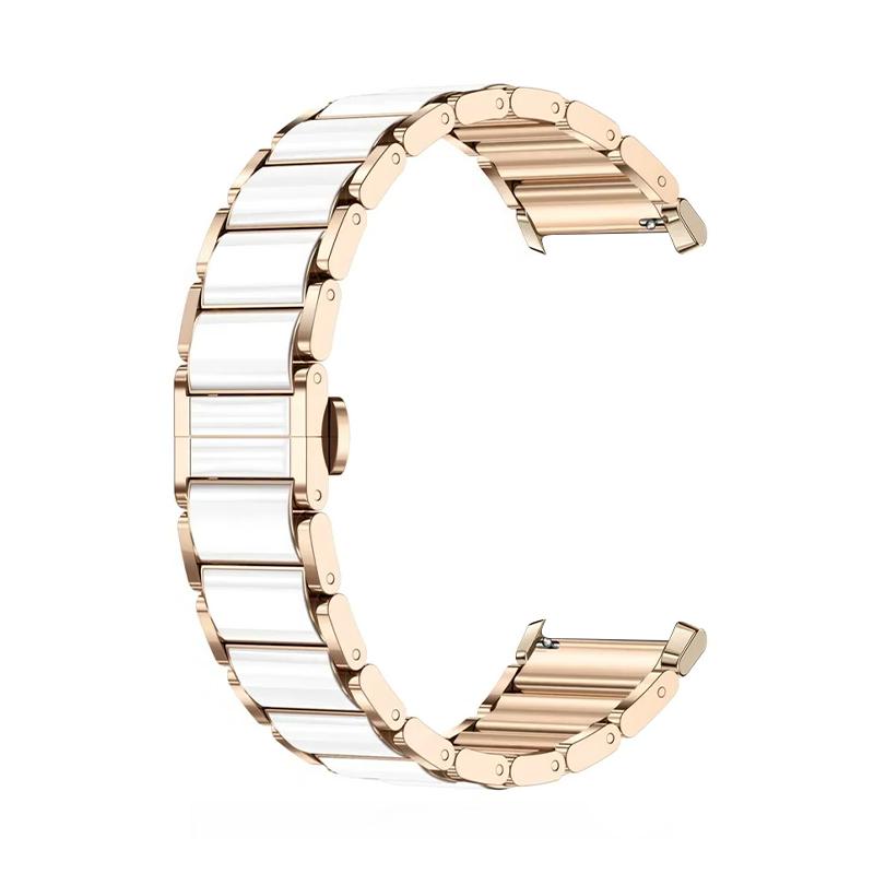 Каишка за Smart Watch 18мм, Ceramic Strap frame, керамична /бяла и злато, Official GT5 Pro/ | JAR Computers Каишка за Smart Watch 18мм, Ceramic Strap frame, керамична /бяла и злато, Official GT5 Pro/