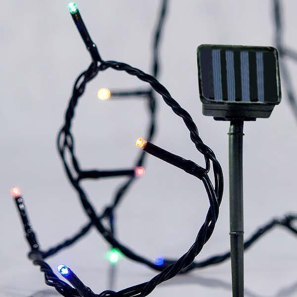 Коледни соларни лампички 96 LED с мулти светлина и зелен кабел | JAR Computers Коледни соларни лампички 96 LED с мулти светлина и зелен кабел