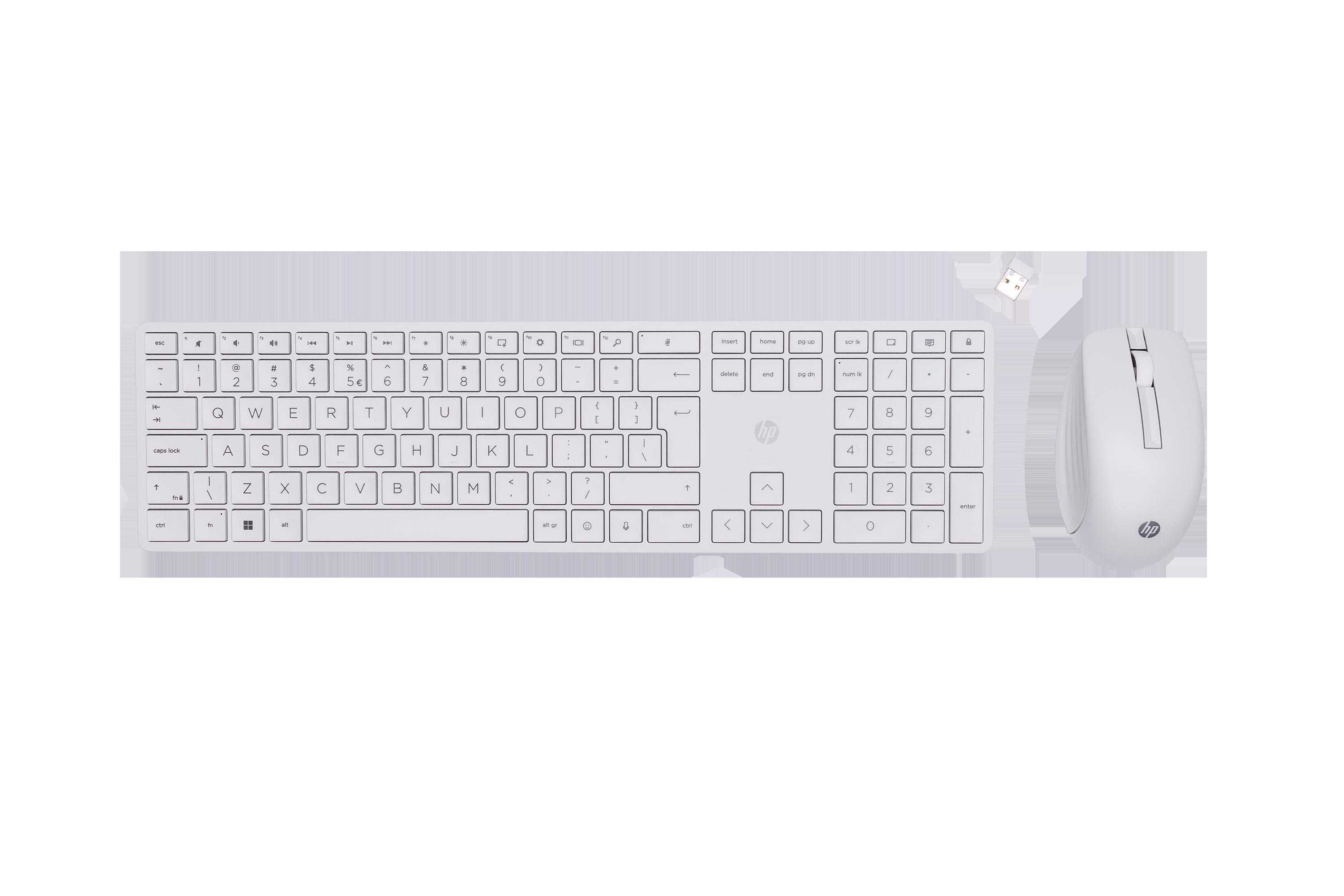 Комлект мишка + кавиатура HP Mouse and keyboard set 650 / 4R016AA#ABB White - PN 4R016AA#ABB | JAR Computers Комлект мишка + кавиатура HP Mouse and keyboard set 650 / 4R016AA#ABB White - PN 4R016AA#ABB