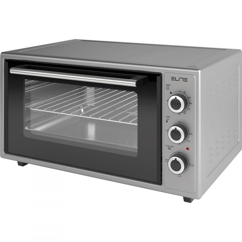 Мини фурна Elite EMO-48300G, 2000W, 48 л, 3 функции, Двойно стъкло, Скрит долен нагревател, Термостат, Таймер, Сив | JAR Computers Мини фурна Elite EMO-48300G, 2000W, 48 л, 3 функции, Двойно стъкло, Скрит долен нагревател, Термостат, Таймер, Сив