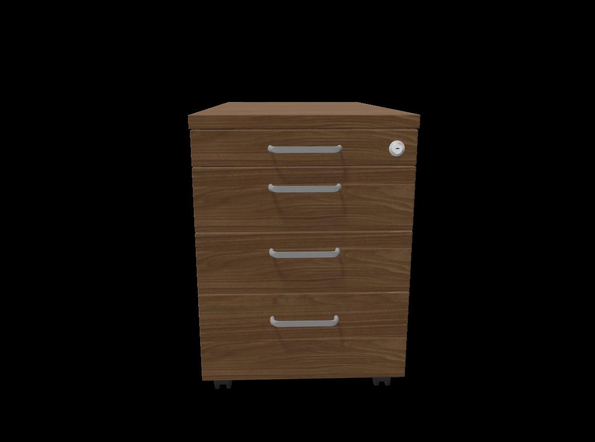 Мобилен контейнер с четири чекмеджета Easy Space 3D PD, 430х800х600мм, ПДЧ 18 мм, орех Линкълн | JAR Computers Мобилен контейнер с четири чекмеджета Easy Space 3D PD, 430х800х600мм, ПДЧ 18 мм, орех Линкълн