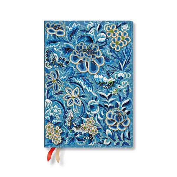 Paperblanks Планер Blue Willow, Midi, хоризонтален, мека корица, 88 листа, за 2027 година | JAR Computers Paperblanks Планер Blue Willow, Midi, хоризонтален, мека корица, 88 листа, за 2027 година