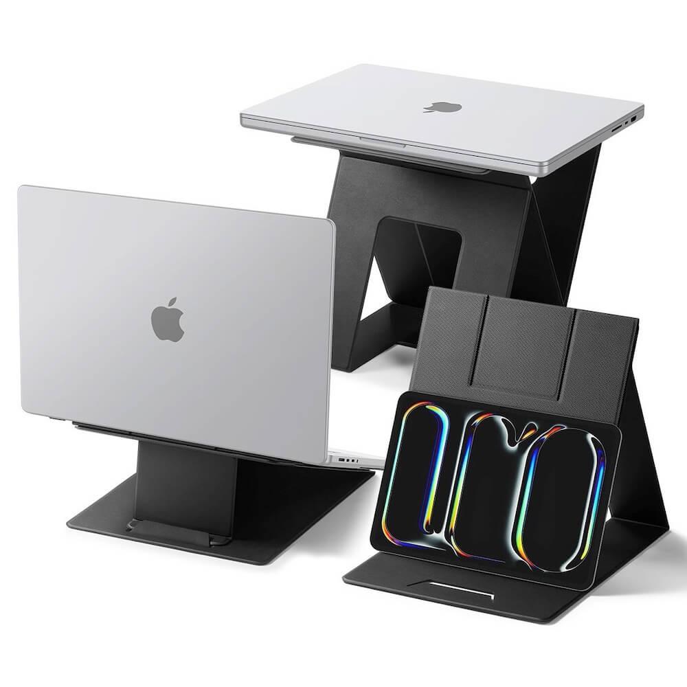 Сгъваема поставка за лаптопи и таблети до 16 инча - Spigen LD201-S10 Slim Fold Laptop Stand And Standing Desk (черен) | JAR Computers Сгъваема поставка за лаптопи и таблети до 16 инча - Spigen LD201-S10 Slim Fold Laptop Stand And Standing Desk (черен)