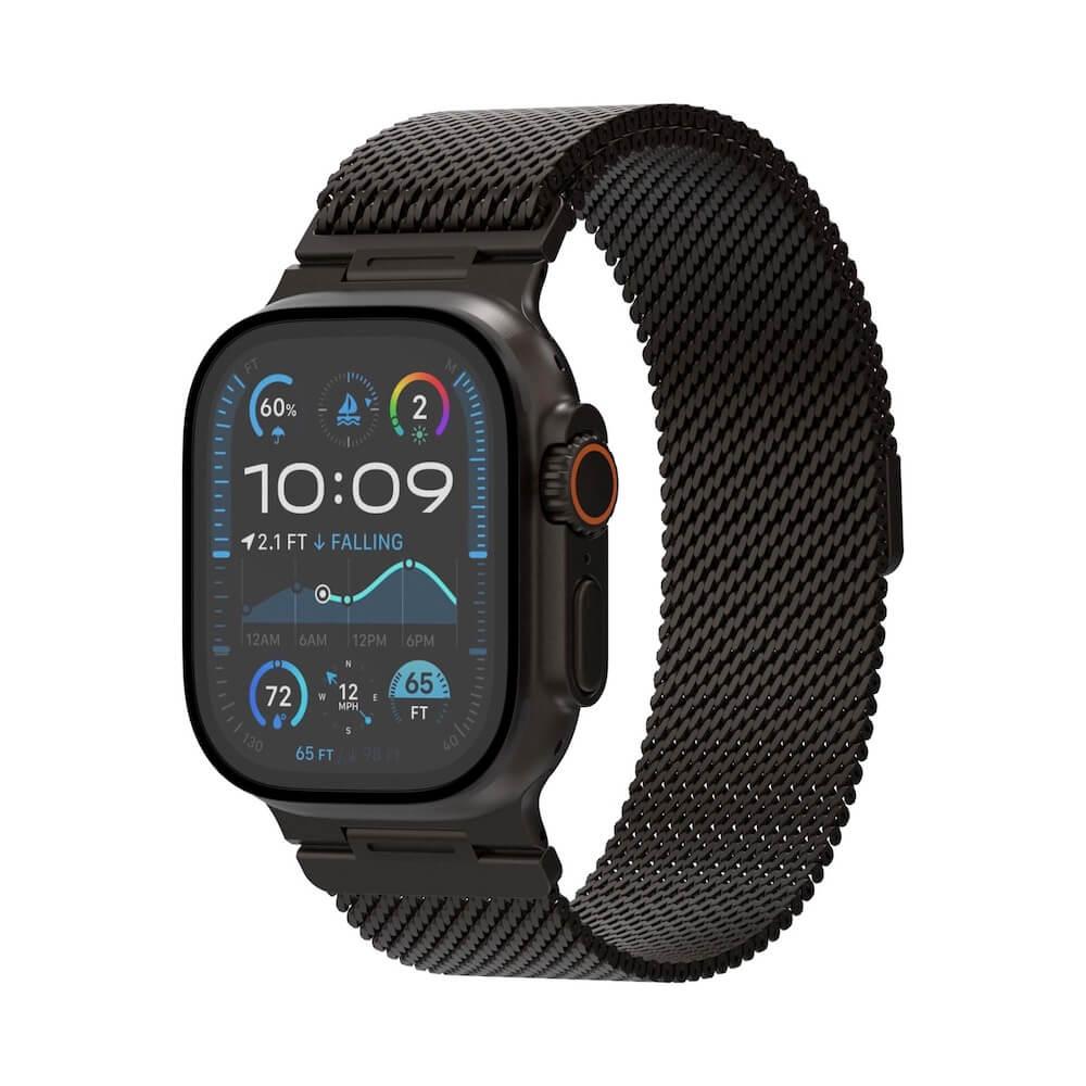Стоманена, неръждаема каишка за Apple Watch 44мм, 45мм, 46мм, Ultra, Ultra 2, Ultra 3 49мм - Decoded Milanaise Traction Stainless Steel Watch Band (черен) | JAR Computers Стоманена, неръждаема каишка за Apple Watch 44мм, 45мм, 46мм, Ultra, Ultra 2, Ultra 3 49мм - Decoded Milanaise Traction Stainless Steel Watch Band (черен)