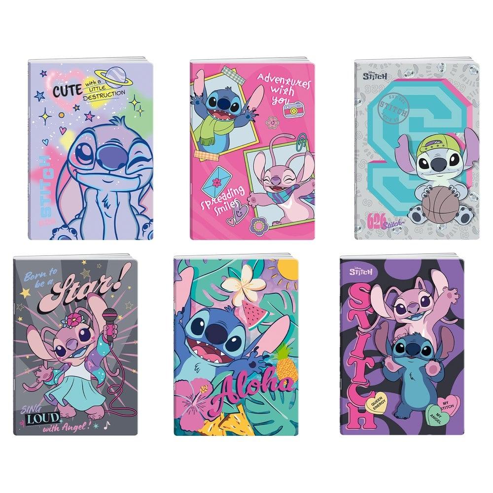 Тетрадка Best Buy Premium, Stitch, A5, на квадратчета, офсетова хартия, 50 листа, асорти, 1 брой
