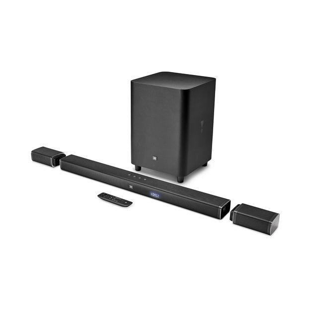 4K Ultra HD саундбар с безжичен субуфер и спийкъри - JBL Bar 5.1 Channel 4K Ultra HD Soundbar with True Wireless Surround Speakers (черен) | JAR Computers 4K Ultra HD саундбар с безжичен субуфер и спийкъри - JBL Bar 5.1 Channel 4K Ultra HD Soundbar with True Wireless Surround Speakers (черен)