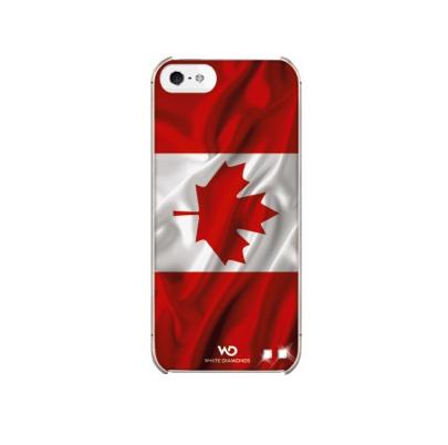 Дизайнерски кейс за iPhone 5, iPhone 5S, iPhone SE - White Diamonds Flag Canada (с кристали на Сваровски) | JAR Computers Дизайнерски кейс за iPhone 5, iPhone 5S, iPhone SE - White Diamonds Flag Canada (с кристали на Сваровски)
