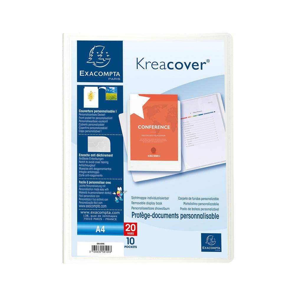 Exacompta Папка Keracover, PP, с 10 джоба, бяла