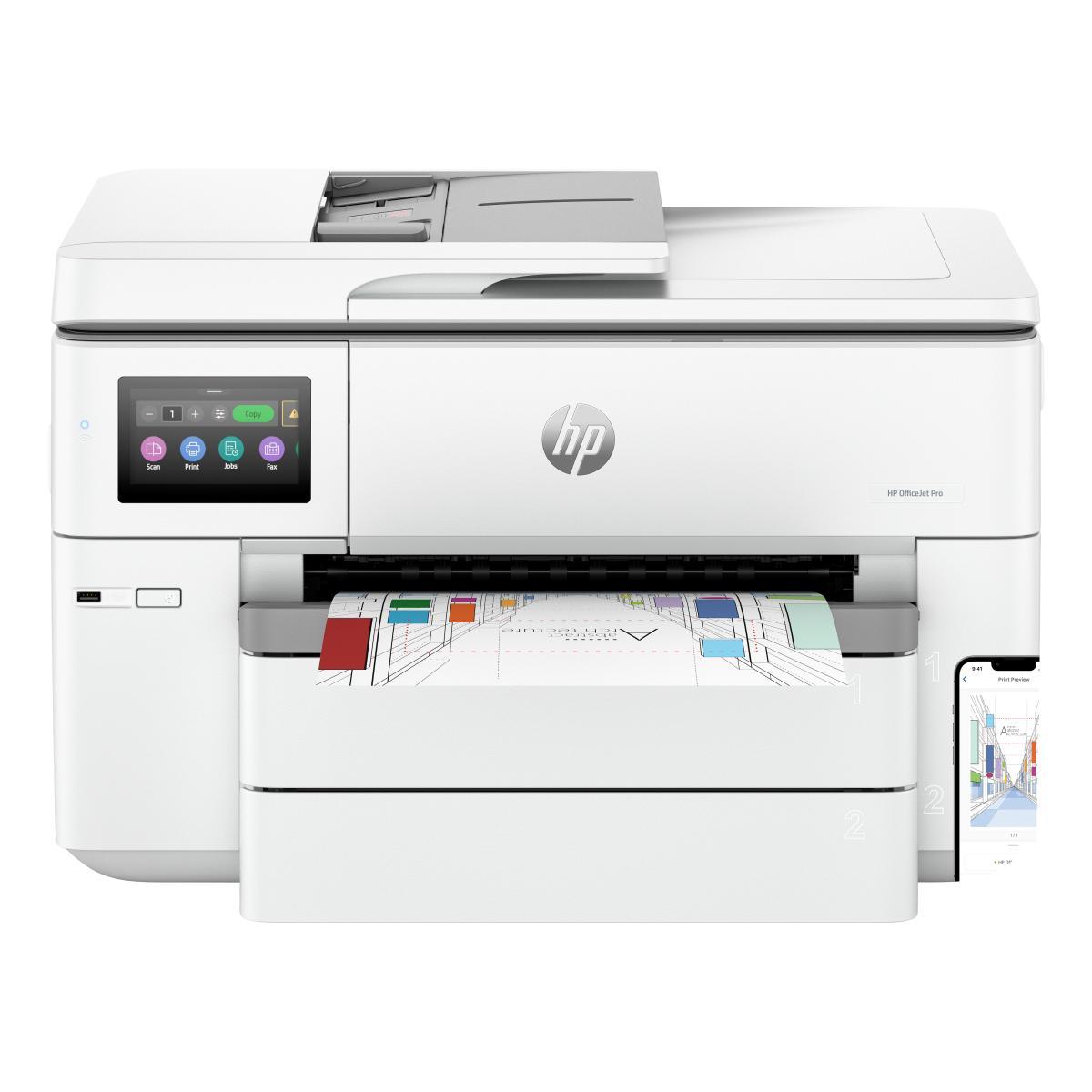 HP OfficeJet Pro 9730e Wireless All-in-One Color Printer, Instant Ink; Two-sided printing | JAR Computers HP OfficeJet Pro 9730e Wireless All-in-One Color Printer, Instant Ink; Two-sided printing