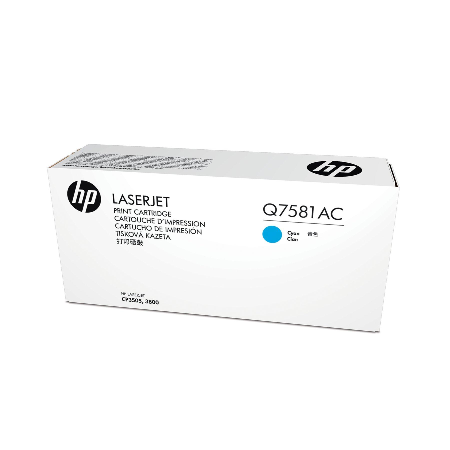 HP Тонер Q7581AC, 3800, Cyan