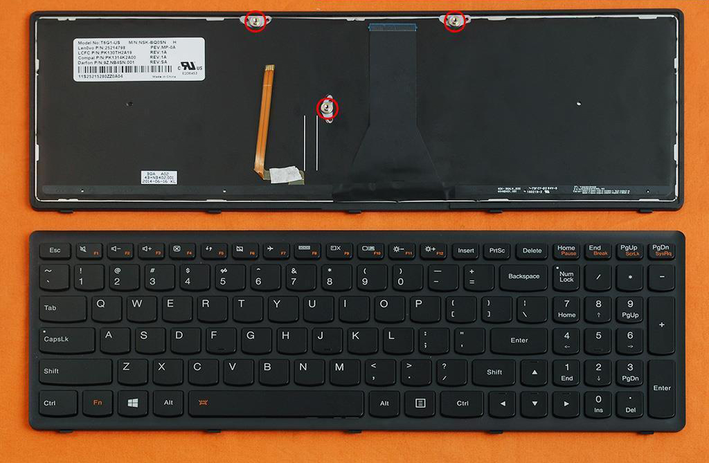 Клавиатура за лаптоп Lenovo IdeaPad G600s Черна с Черна Рамка с Подсветка / Black Frame Black With Backlit | JAR Computers Клавиатура за лаптоп Lenovo IdeaPad G600s Черна с Черна Рамка с Подсветка / Black Frame Black With Backlit