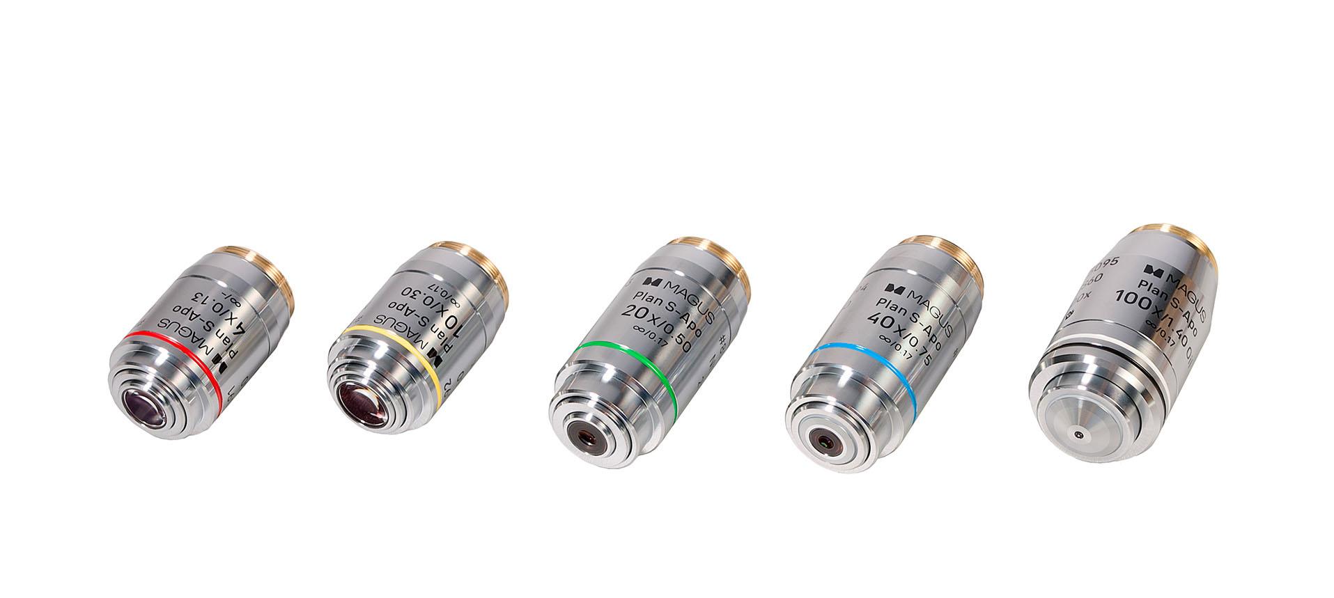 Комплект обективи MAGUS FL S-APO60 PlanF S-Apo 4х/10х/20х/40х/100х маслени ∞/0,17 H60 mm | JAR Computers Комплект обективи MAGUS FL S-APO60 PlanF S-Apo 4х/10х/20х/40х/100х маслени ∞/0,17 H60 mm