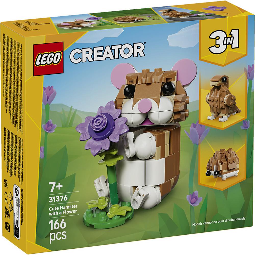Lego creator 3in 1 cute hamster with a flower (31376) (LGO31376)