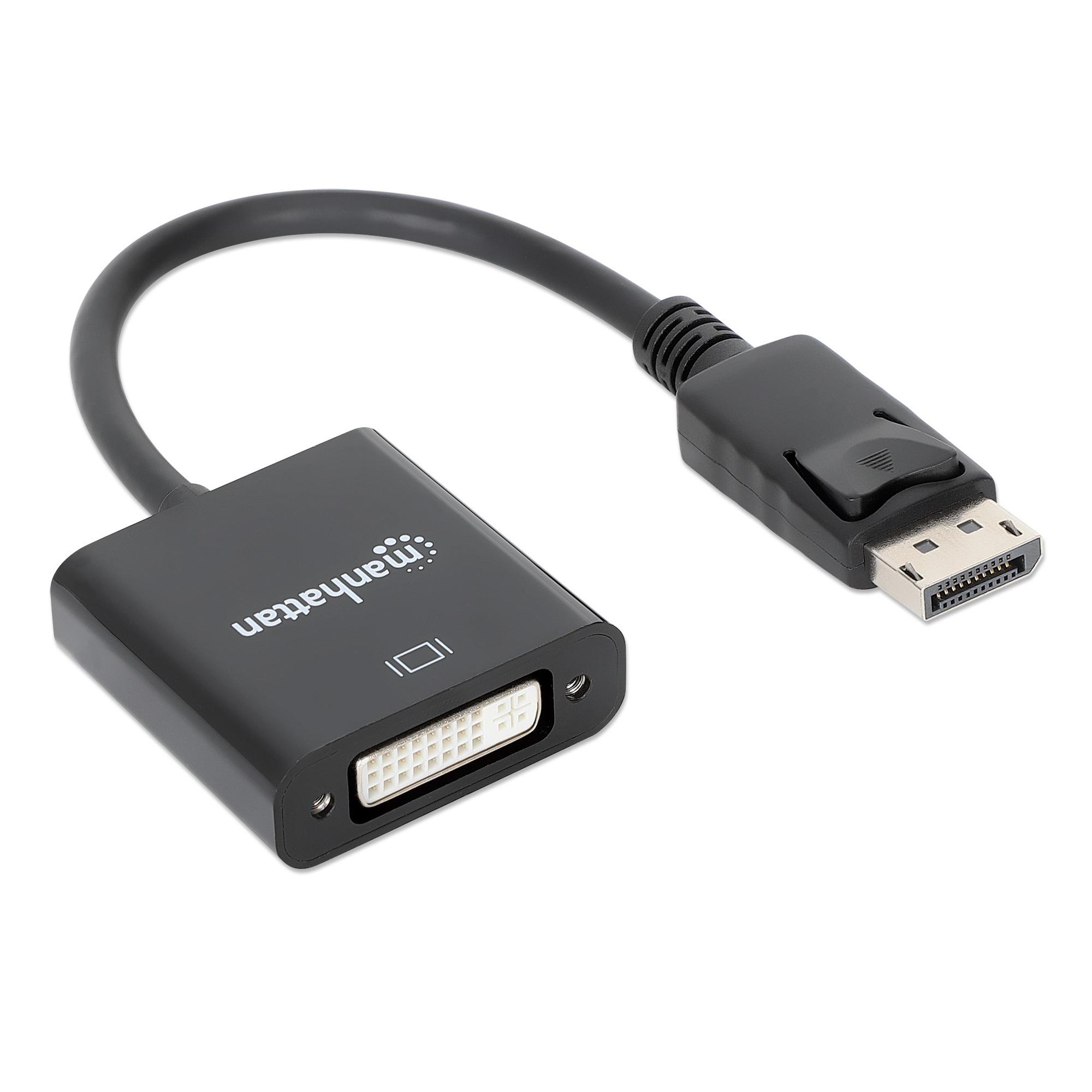 Manhattan 152228 :: Адаптер DisplayPort към DVI-D, 1.2а, M/F, черен | JAR Computers Manhattan 152228 :: Адаптер DisplayPort към DVI-D, 1.2а, M/F, черен