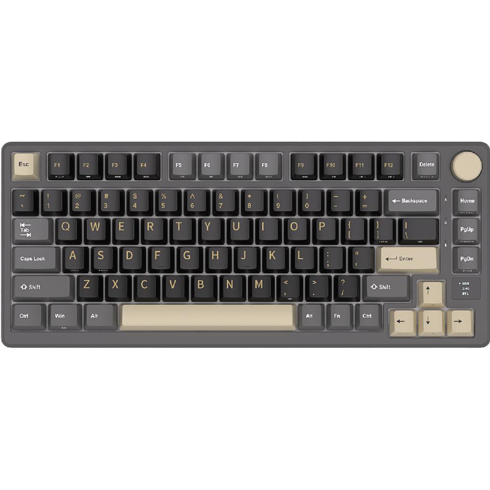 Механична клавиатура Royal Kludge – RK-M75, безжична, K Silver, RGB, Phantom | JAR Computers Механична клавиатура Royal Kludge – RK-M75, безжична, K Silver, RGB, Phantom