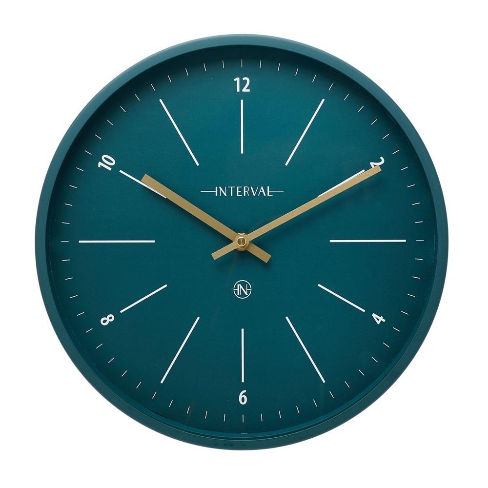 Метален стенен часовник Interval Emerald - 32см | JAR Computers Метален стенен часовник Interval Emerald - 32см