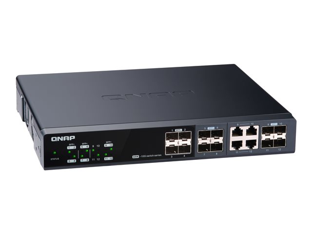 QNAP QSW-M1204-4C Managed Switch 12 port of 10GbE port speed 8 port SFP+ 4 port SFP+/ NBASE-T | JAR Computers QNAP QSW-M1204-4C Managed Switch 12 port of 10GbE port speed 8 port SFP+ 4 port SFP+/ NBASE-T