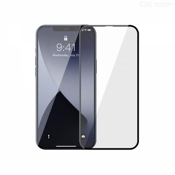 Стъклено защитно покритие за целия дисплей на iPhone 12, iPhone 12 Pro (прозрачен-черен) - Baseus Full Screen Curved Anti-Peeping Soft Edge Tempered Glass (SGAPIPH61P-ATG01) (2 броя) | JAR Computers Стъклено защитно покритие за целия дисплей на iPhone 12, iPhone 12 Pro (прозрачен-черен) - Baseus Full Screen Curved Anti-Peeping Soft Edge Tempered Glass (SGAPIPH61P-ATG01) (2 броя)
