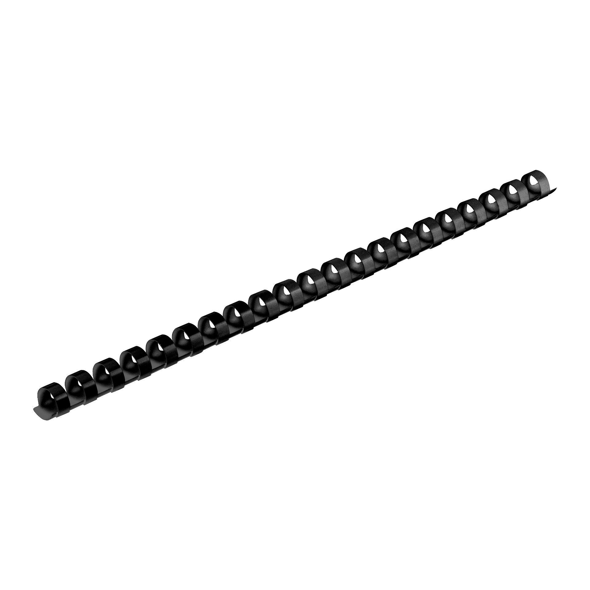 Top Office Спирали за подвързване, 12 mm, черни, 100 броя