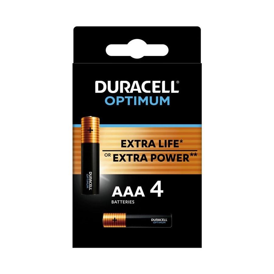 Алкална батерия Duracell Optimum AAA, LR03, 1.5 V, блистер 4 бр. | JAR Computers Алкална батерия Duracell Optimum AAA, LR03, 1.5 V, блистер 4 бр.