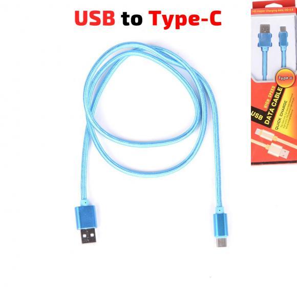 CABLE-168/1 USB Type-C textil BOX Blue