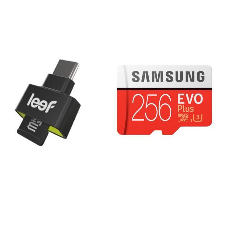 Четец за microSD карти + MicroSD 256GB устройства с USB-C - Leef Access-C microSD Card Reader + Samsung MicroSD 256GB EVO Plus UHS-I (U3) Memory Card | JAR Computers Четец за microSD карти + MicroSD 256GB устройства с USB-C - Leef Access-C microSD Card Reader + Samsung MicroSD 256GB EVO Plus UHS-I (U3) Memory Card