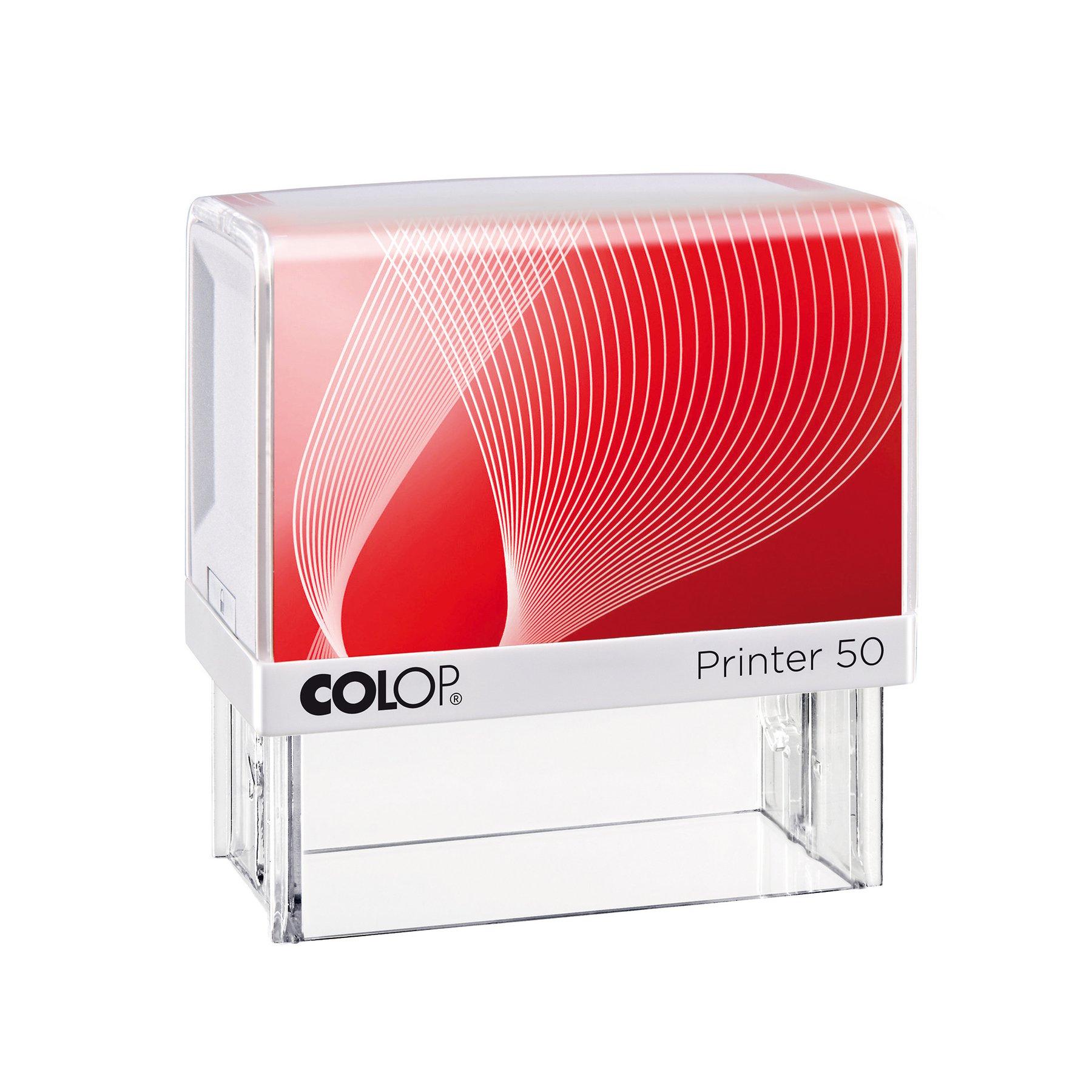 Colop Печат Printer 50, правоъгълен, 30 x 69 mm, син | JAR Computers Colop Печат Printer 50, правоъгълен, 30 x 69 mm, син