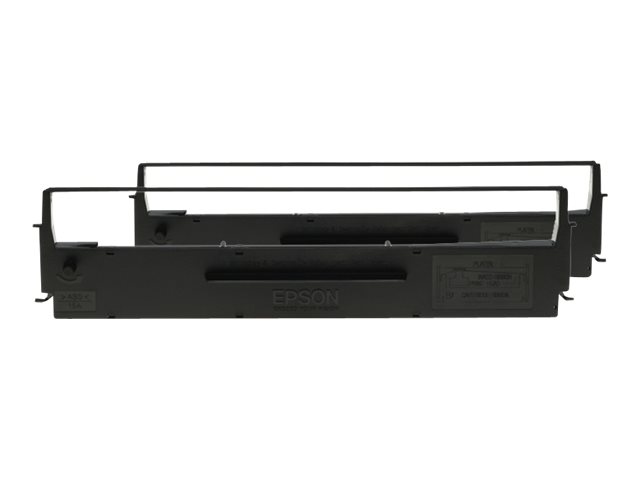 EPSON Black Ribbon Cartridge for LQ-350/300+/300+II, Dualpack
