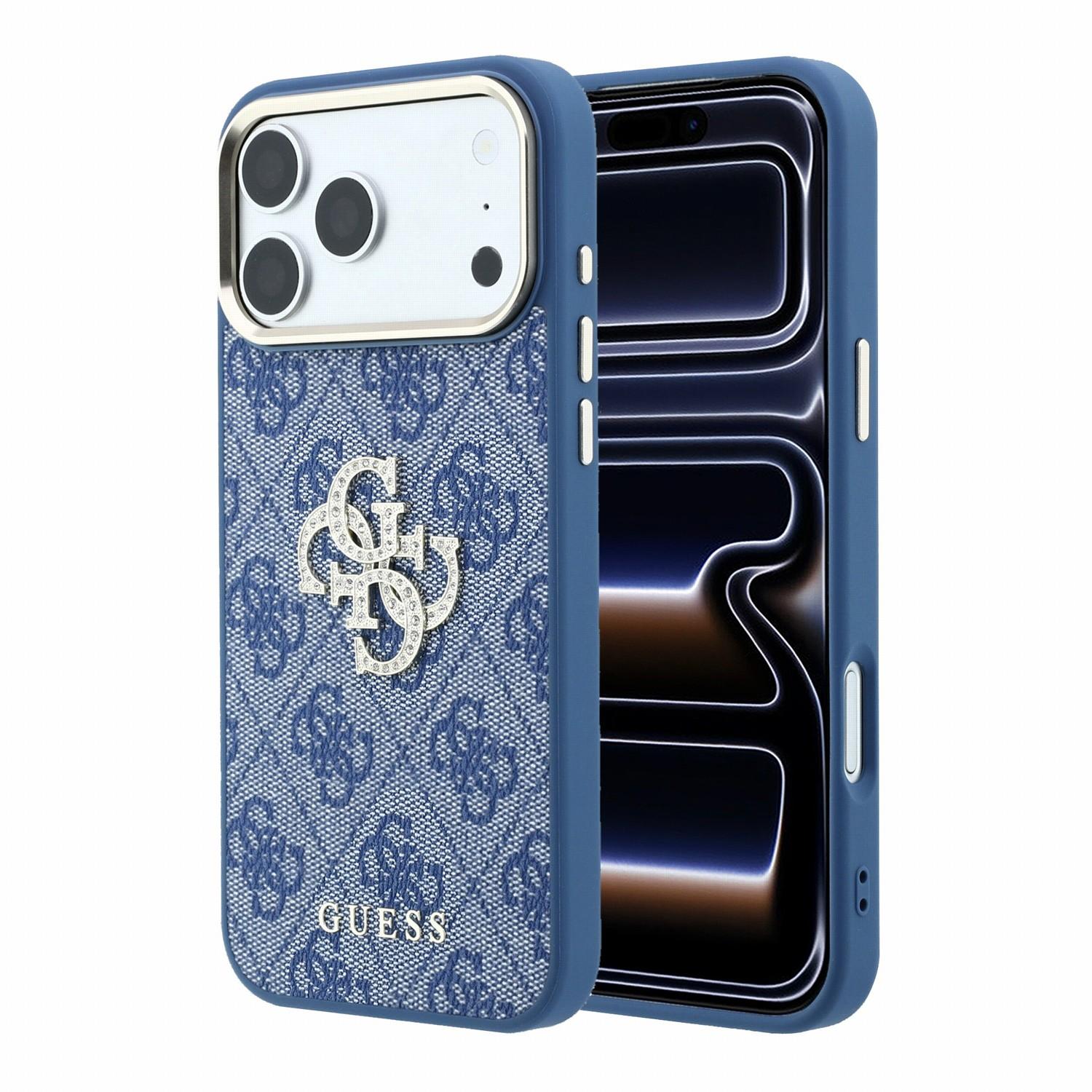 GUESS Калъф Apple iPhone 18 Pro/ 17 Pro, PU 4G Strass Metal Logo /син/ - GUHCP18L6P4DSMLB | JAR Computers GUESS Калъф Apple iPhone 18 Pro/ 17 Pro, PU 4G Strass Metal Logo /син/ - GUHCP18L6P4DSMLB