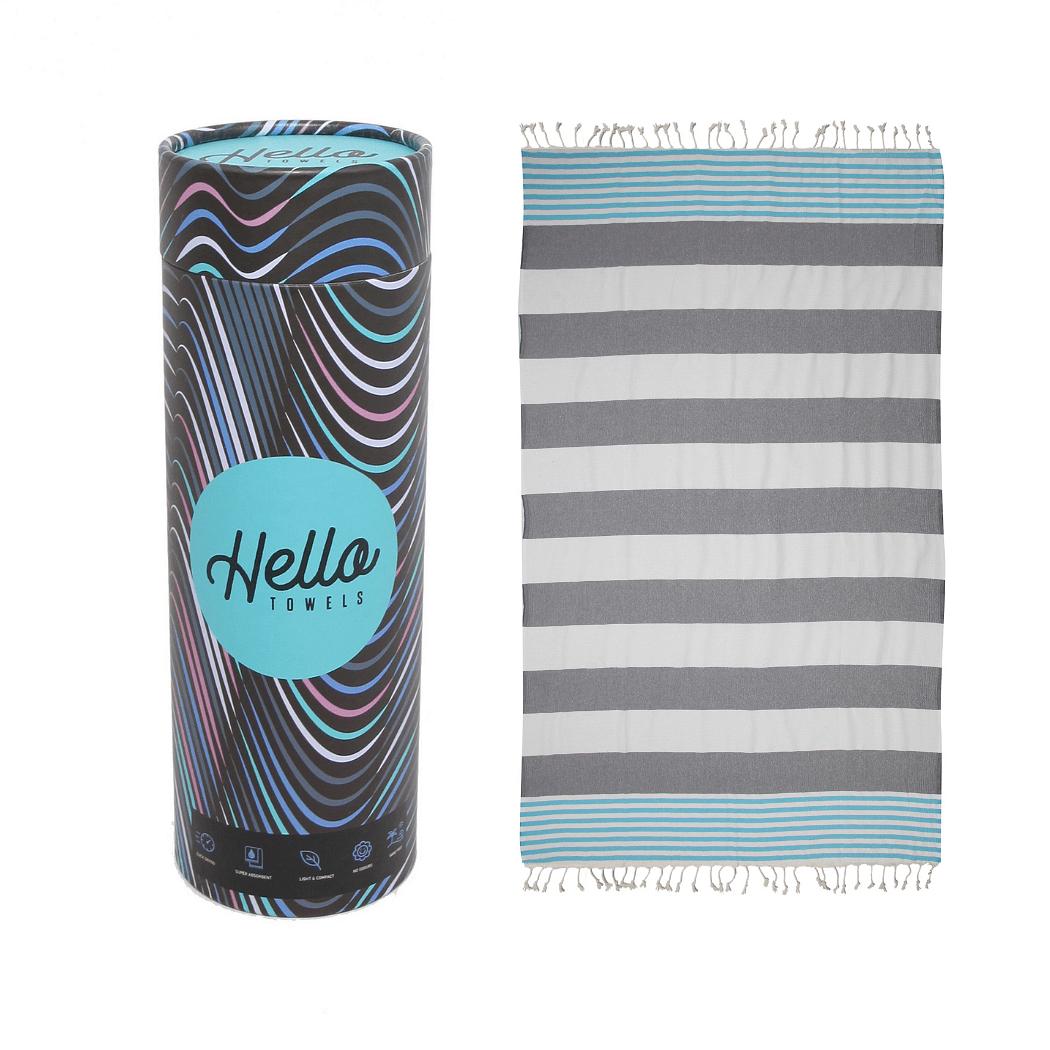 Hello Towels памучна кърпа, Антрацид / Тюркоаз | JAR Computers Hello Towels памучна кърпа, Антрацид / Тюркоаз