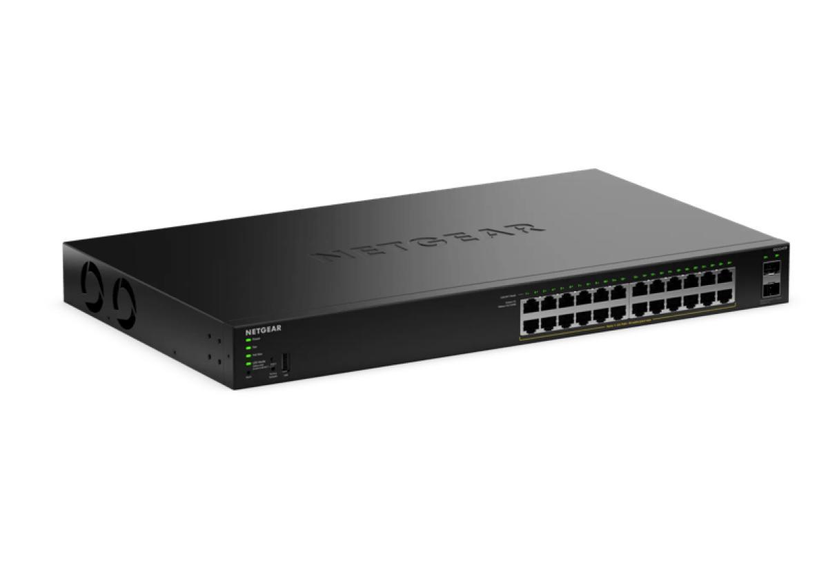 NETGEAR GS324TPv2 Managed L2/L3 Gigabit Ethernet (10/100/1000) Power over Ethernet (PoE) 1U Black | JAR Computers NETGEAR GS324TPv2 Managed L2/L3 Gigabit Ethernet (10/100/1000) Power over Ethernet (PoE) 1U Black