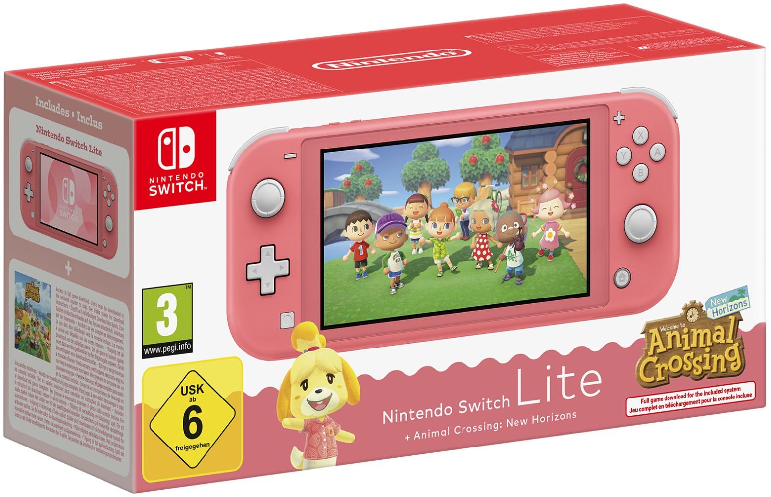 Nintendo Switch Lite - Coral, Animal Crossing: New Horizons Bundle | JAR Computers Nintendo Switch Lite - Coral, Animal Crossing: New Horizons Bundle