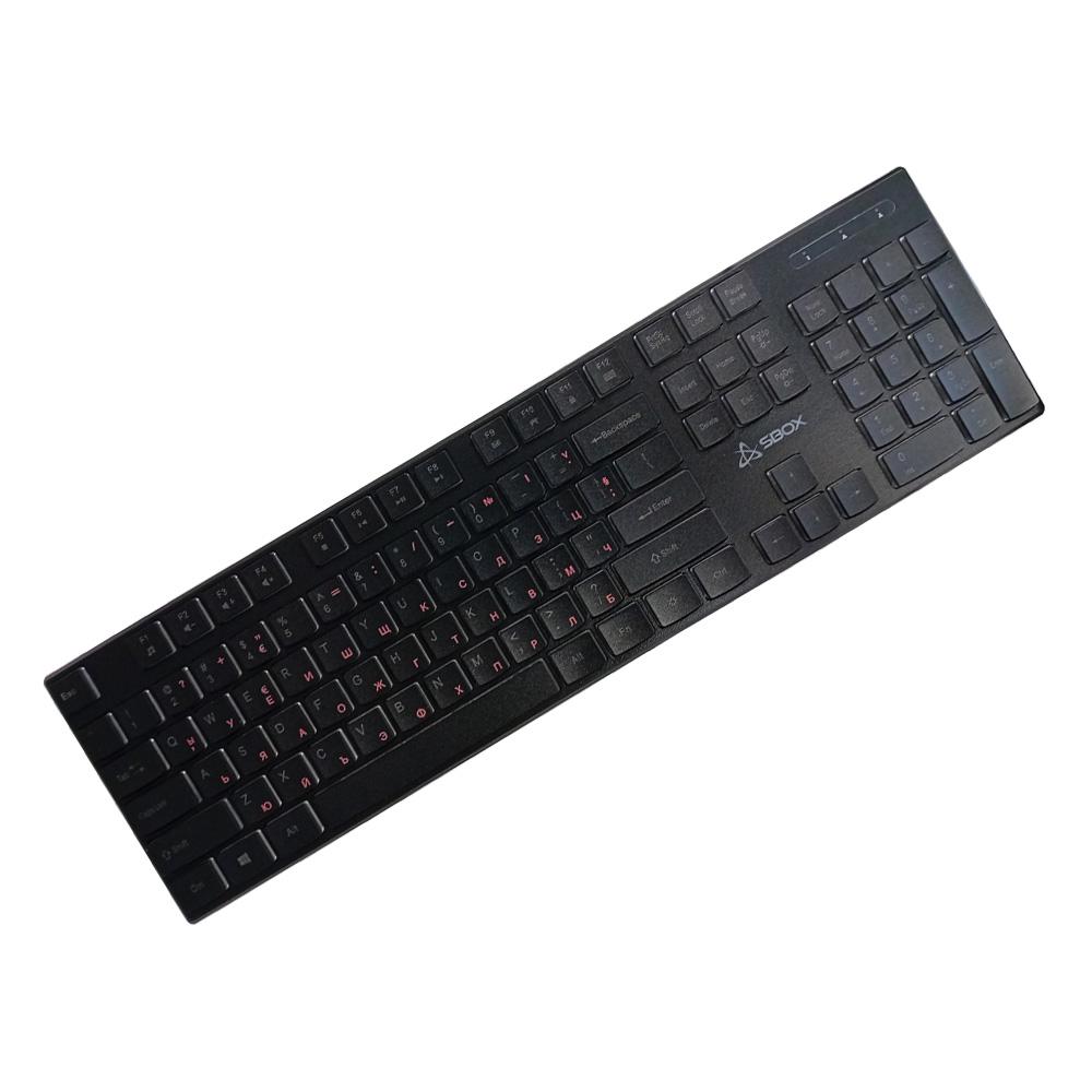 SBOX K-22-EUR :: Клавиатура с БДС надписи + € символ, USB Office, LED подсветка, черна | JAR Computers SBOX K-22-EUR :: Клавиатура с БДС надписи + € символ, USB Office, LED подсветка, черна