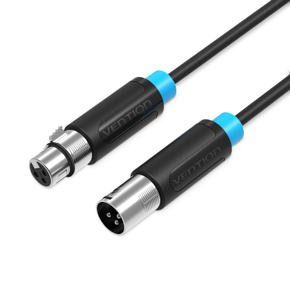 VENTION XLR Audio Extension Cable 10M Black (BBFBL) (VENBBFBL) | JAR Computers VENTION XLR Audio Extension Cable 10M Black (BBFBL) (VENBBFBL)