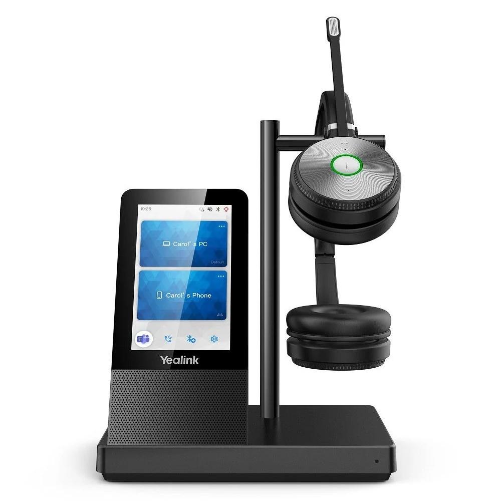 Yealink WH66 Dual Teams DECT стерео слушалки с Bluetooth, MS и база WHB660, черен | JAR Computers Yealink WH66 Dual Teams DECT стерео слушалки с Bluetooth, MS и база WHB660, черен