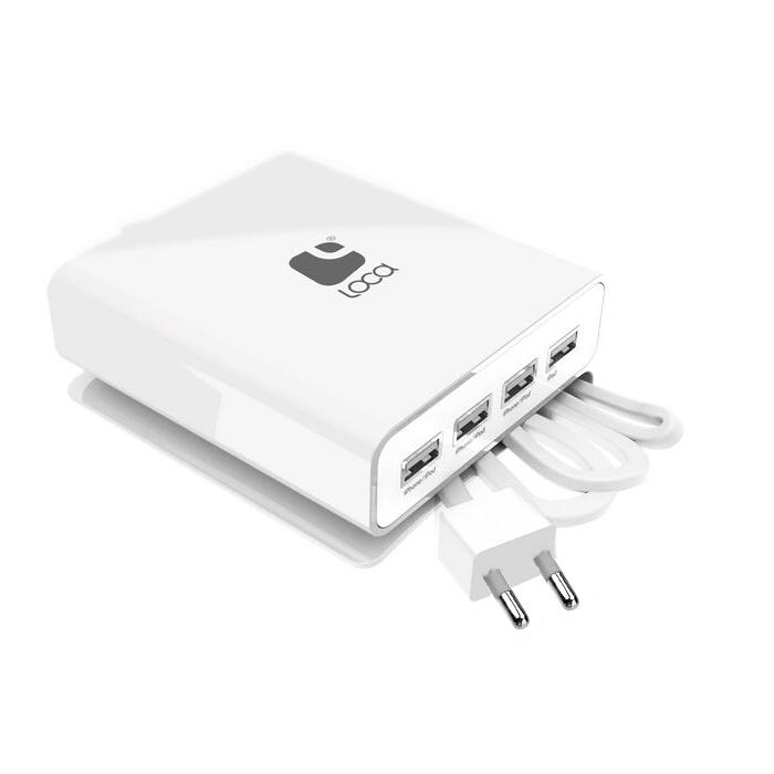 Захранване с 4 USB изхода за мобилни телефони и таблети - Loca 4U USB Charger | JAR Computers Захранване с 4 USB изхода за мобилни телефони и таблети - Loca 4U USB Charger