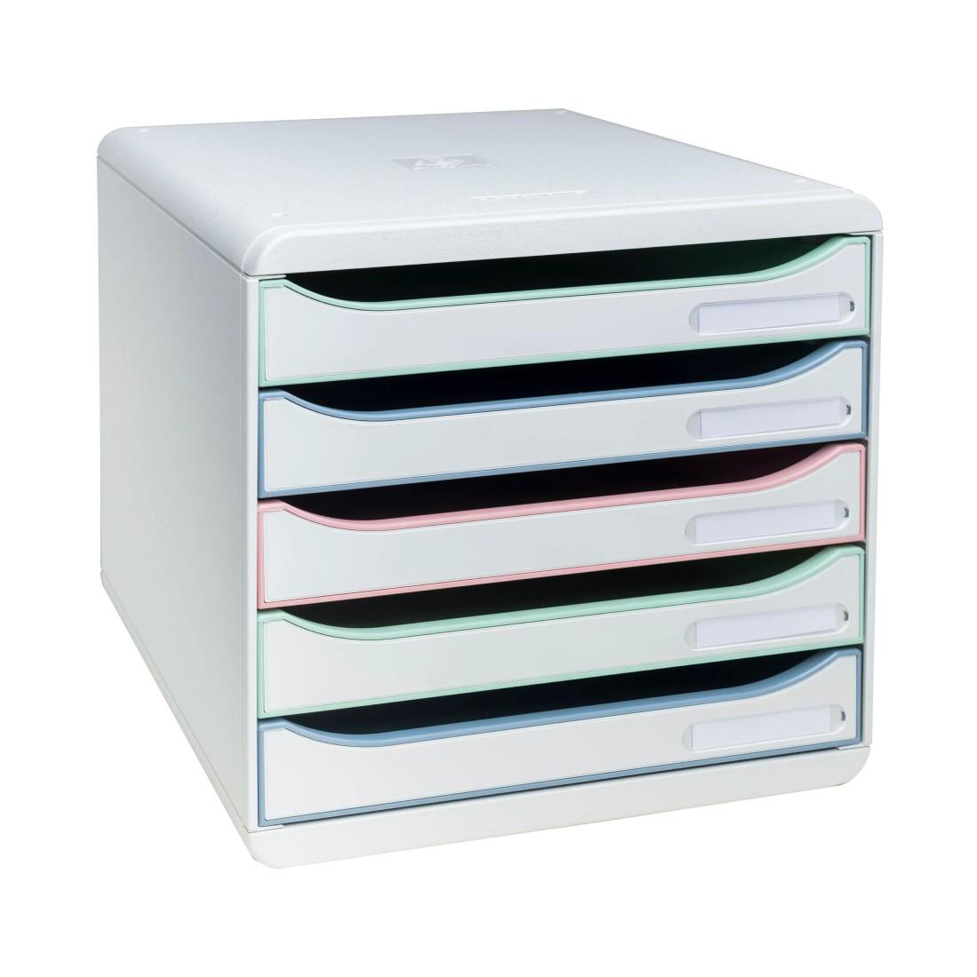 Бокс с 5 чекмеджета EXACOMPTA AutentiK BIG-BOX PLUS, 347x278x271 мм, Polystyrene, 5 цвята | JAR Computers Бокс с 5 чекмеджета EXACOMPTA AutentiK BIG-BOX PLUS, 347x278x271 мм, Polystyrene, 5 цвята