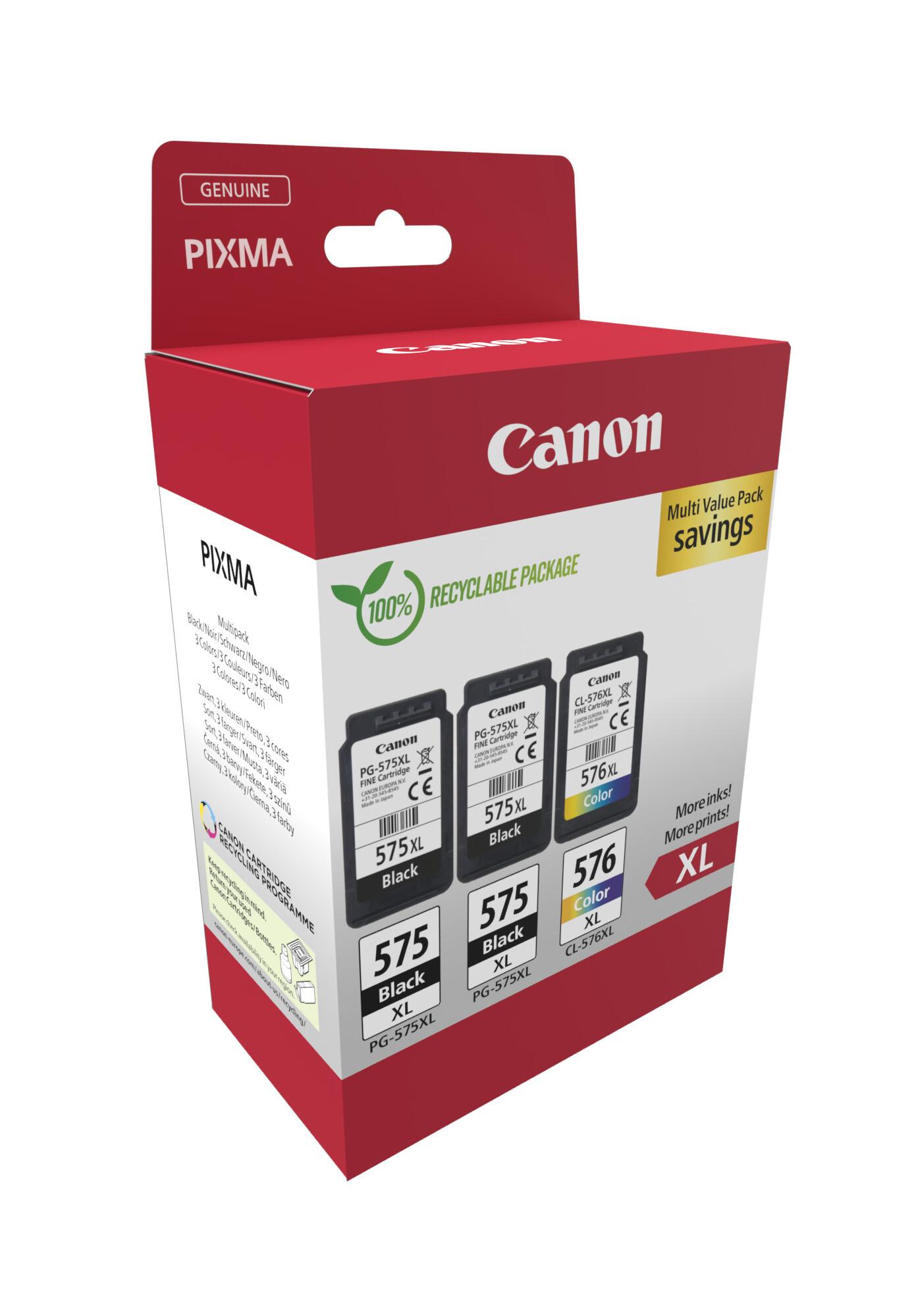 Canon 5437C004 глава и патрон за мастиленоструен принтер 3 броя Оригинал Висок (XL) добив Черен, Синьо-зелен, Пурпурен, Жълт | JAR Computers Canon 5437C004 глава и патрон за мастиленоструен принтер 3 броя Оригинал Висок (XL) добив Черен, Синьо-зелен, Пурпурен, Жълт