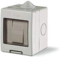 Двуполюсен ключ 20А моноблок IP55 Unibox, цвят СИВ Scame | JAR Computers Двуполюсен ключ 20А моноблок IP55 Unibox, цвят СИВ Scame