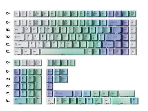 Капачки за механична клавиатура Keychron - PBT-116 Cloud and Snow, PBT, Cherry Profile | JAR Computers Капачки за механична клавиатура Keychron - PBT-116 Cloud and Snow, PBT, Cherry Profile