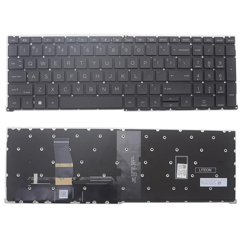 Клавиатура за лаптоп HP ZBook Fury 16 G9 G10 Черна Без Рамка с Малък Ентър - С Подсветка