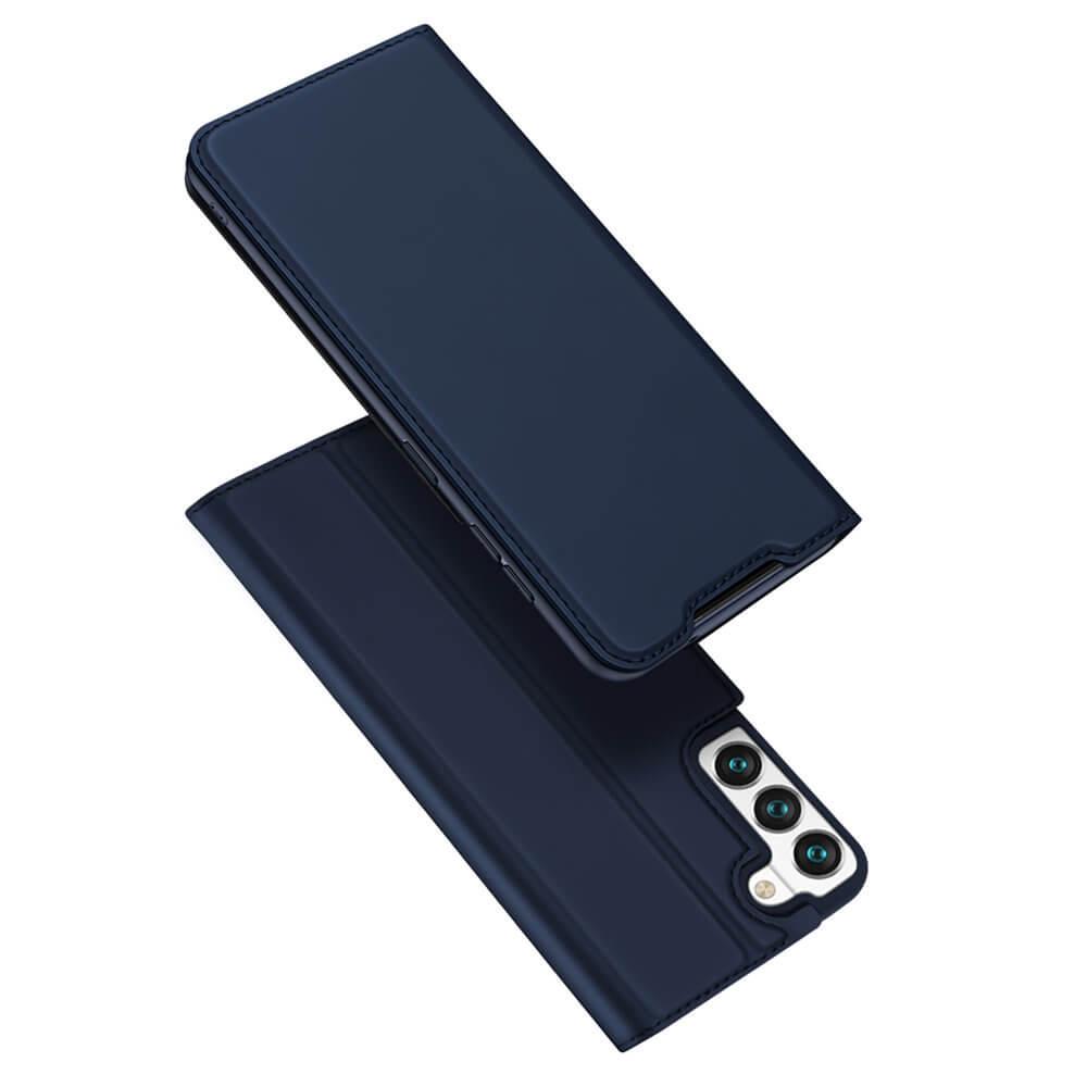 Кожен калъф с поставка и отделение за кр. карти за Samsung Galaxy S22 - Dux Ducis Skin Pro Case (син) | JAR Computers Кожен калъф с поставка и отделение за кр. карти за Samsung Galaxy S22 - Dux Ducis Skin Pro Case (син)