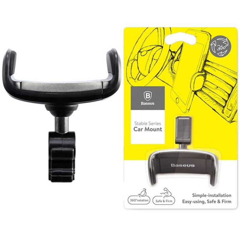 Поставка за радиатора на кола за смартфони с ширина до 8 см - Baseus Stable Series Car Mount (SUGX-01) (черна) | JAR Computers Поставка за радиатора на кола за смартфони с ширина до 8 см - Baseus Stable Series Car Mount (SUGX-01) (черна)