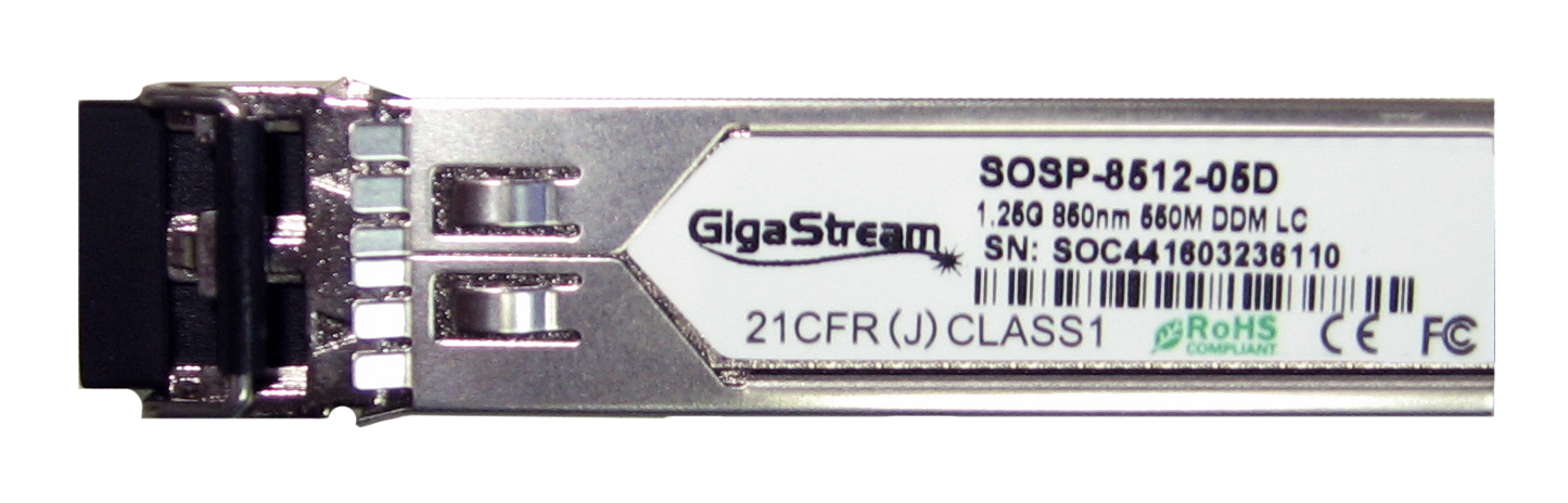 SFP Модул GigaStream 1000BASE-SX multimode LC VCSEL Лазер (850 nm) 550м DDM