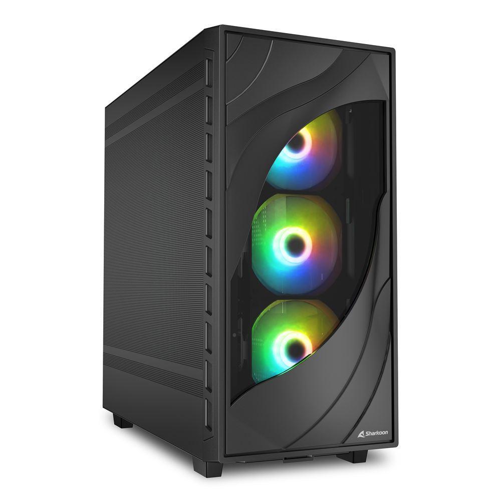 Sharkoon Rebel C80M RGB Black ATX (REBC80MRGBBK) (SHRREBC80MRGBBK)