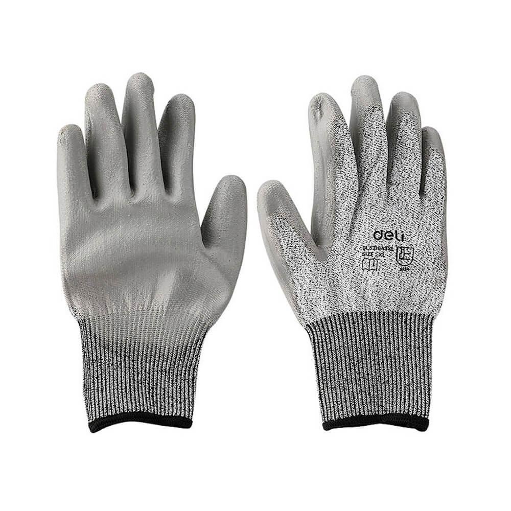 Специални работни ръкавици устойчиви на нарязване - Deli Tools Cut Resistant Gloves XL (сив) | JAR Computers Специални работни ръкавици устойчиви на нарязване - Deli Tools Cut Resistant Gloves XL (сив)