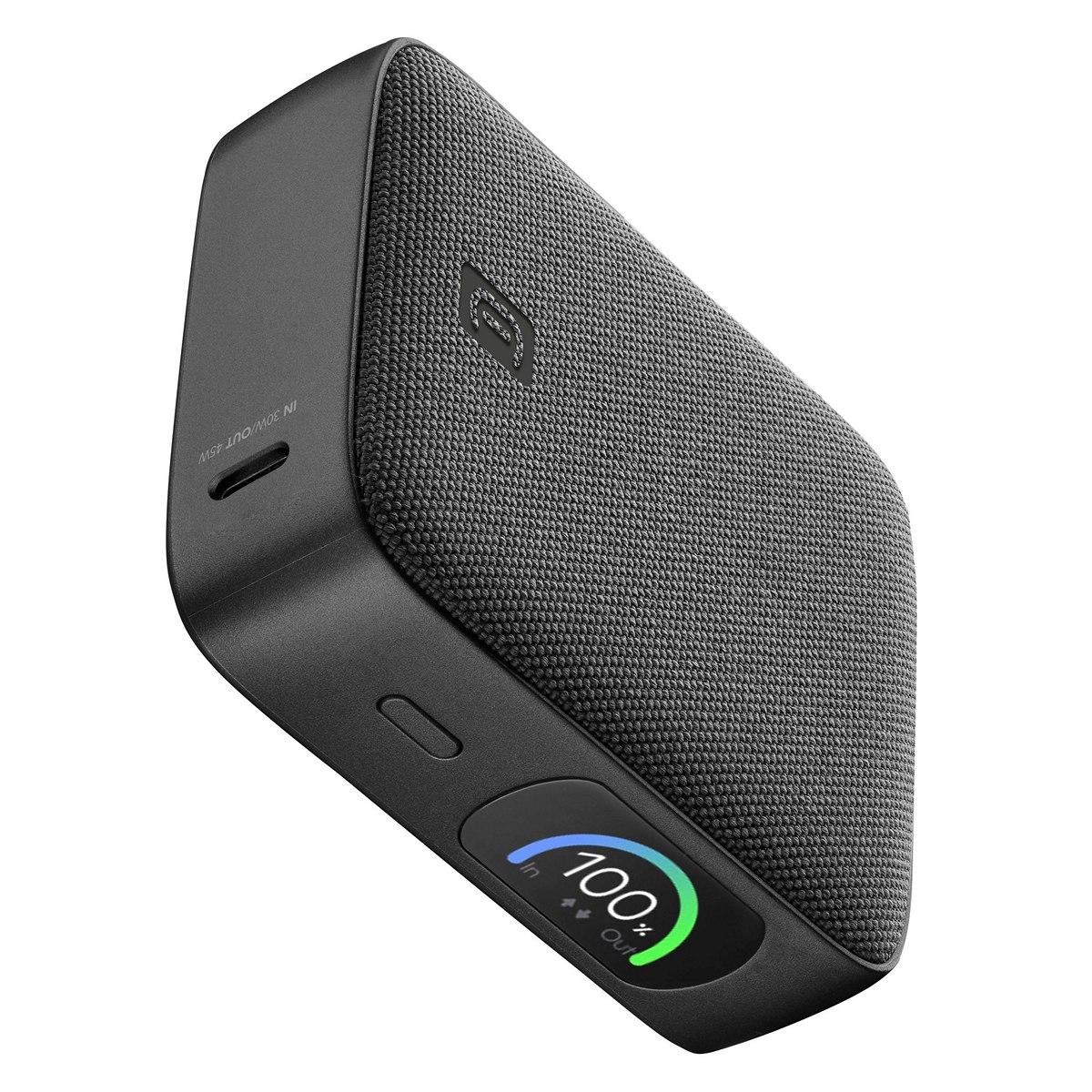 Външна батерия 10000 mAh 45W TFT дисплей черна