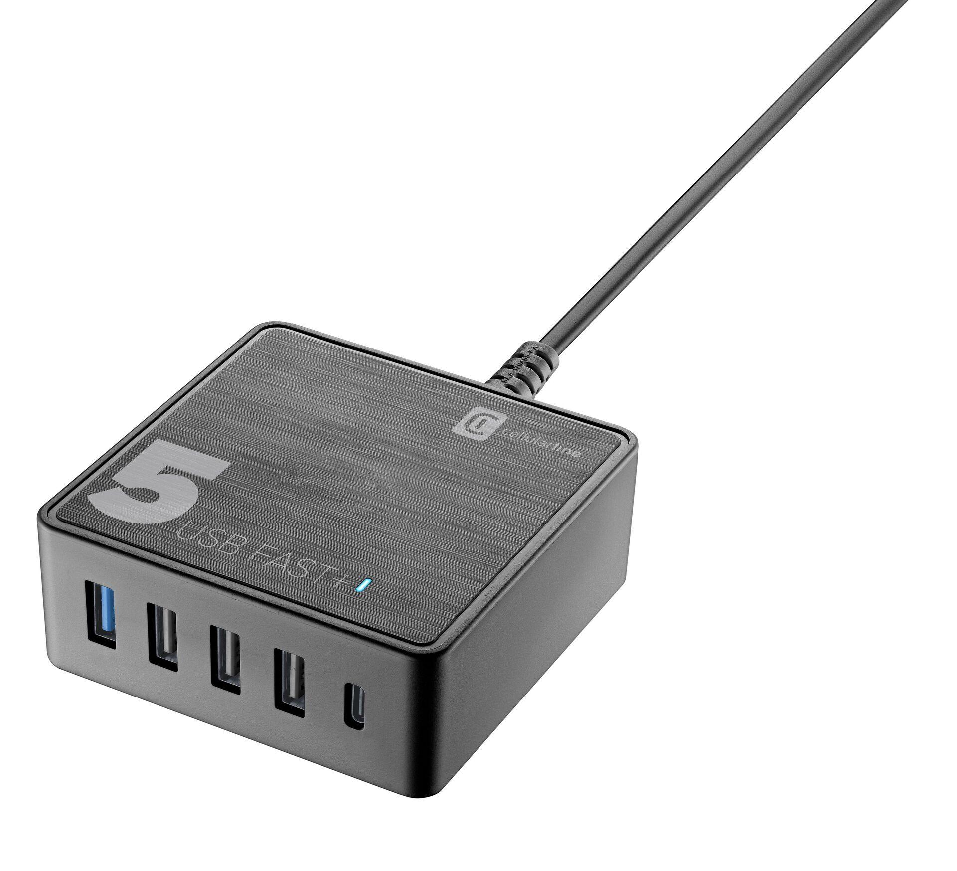 Зарядна станция Multipower Fast+ с 5 USB изхода, 60W